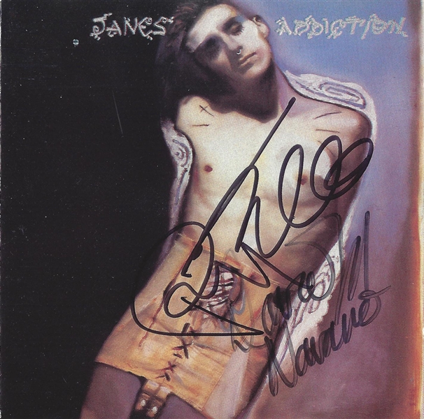 Janes Addiction: Perry Farrell & Dave Navarro Early Signed Debut CD Booklet with Rare Full Name Navarro Autograph (Beckett/BAS Guaranteed)