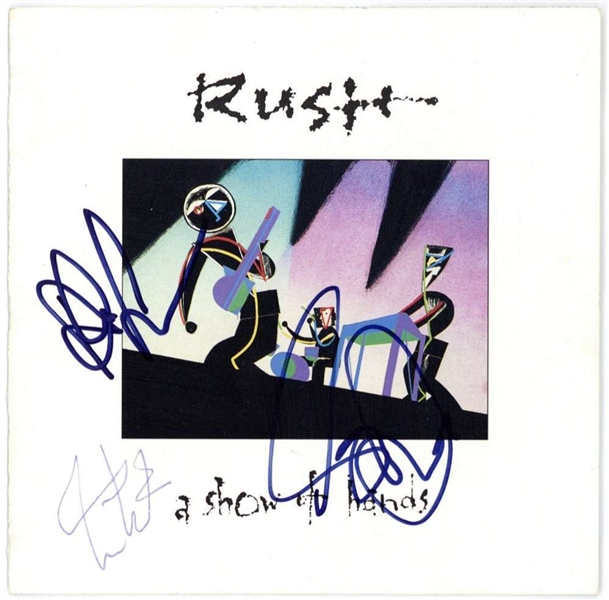 RUSH: Group Signed "A Show of Hands" CD Cover w/ All Three Members! (Beckett/BAS)