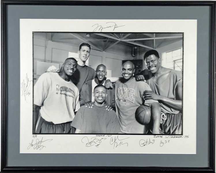 Space Jam  Complete Team Signed 28" x 22" Limited Edition Production Photograph w/ Jordan, Barkley & Others! (Beckett/BAS)