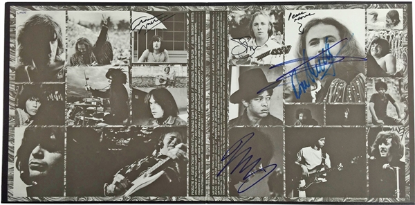 CSNY Group Signed déjà vu Album w/ Neil Young Sketch Crossing Out David Crosby! (PSA/DNA)