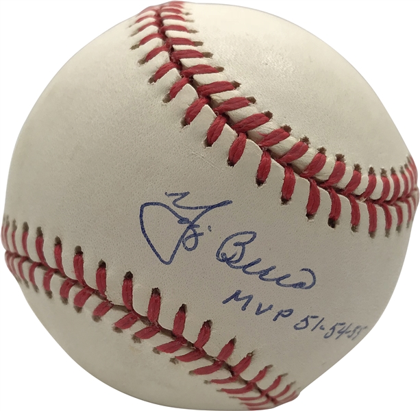 Yogi Berra Signed & Inscribed "MVP 51-54-55" OAL Baseball (Beckett/BAS Guaranteed)