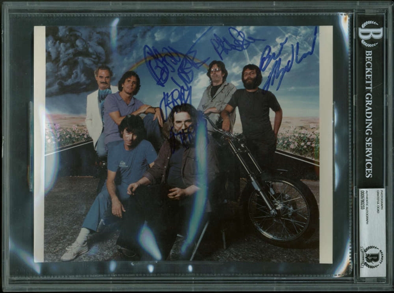 The Grateful Dead Rare Signed 8" x 10" Color Photograph w/ Jerry Garcia (Beckett/BAS Encapsulated)