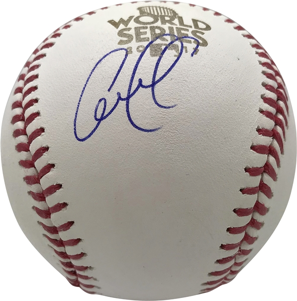Carlos Correa Signed 2017 World Series OML Baseball (PSA/DNA)