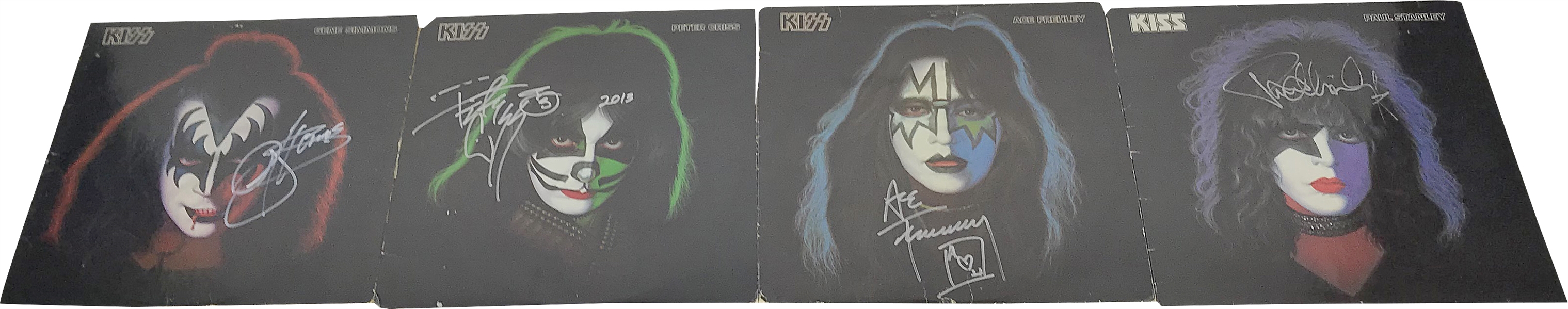 KISS Lot of Four (4) Single Signed Solo Albums w/ Simmons, Ace, Criss & Stanley (Beckett/BAS Guaranteed)