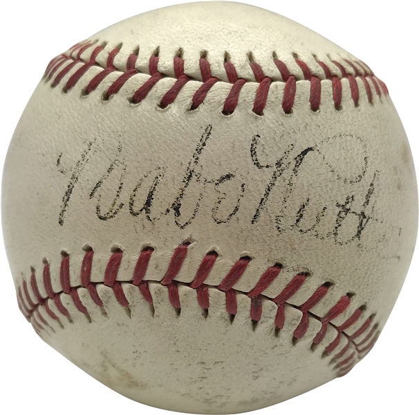 Babe Ruth Single Signed ONL Baseball w/ Tough PSA/DNA Ex 5 Overall Grade!