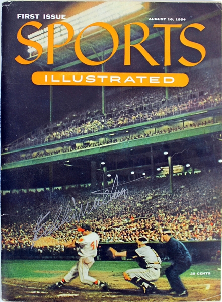 Eddie Mathews Signed August 1954 Sports Illustrated (First Issue!)(BAS/Beckett & JSA)