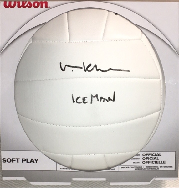 Top Gun: Val Kilmer Signed Wilson Volleyball w/ "Iceman" Inscription (BAS/Beckett Guaranteed)