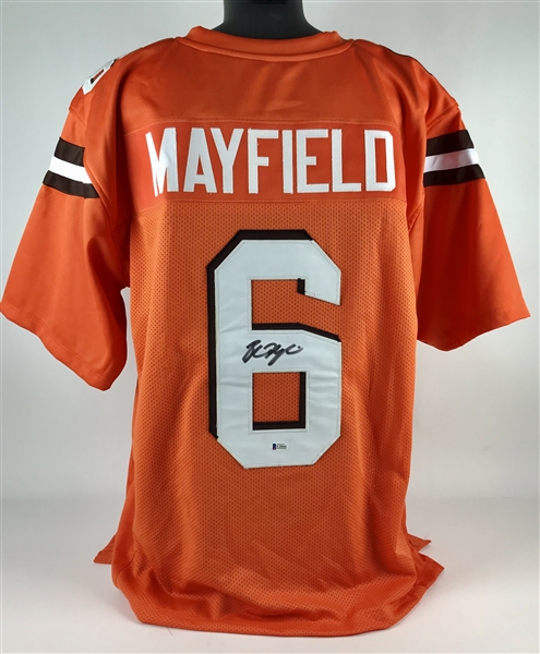Baker Mayfield Signed Cleveland Browns Style Jersey (Beckett/BAS)