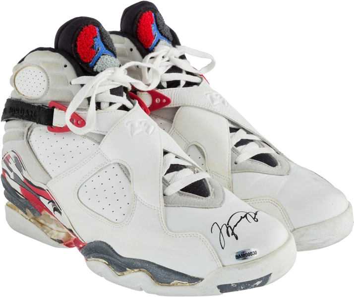Michael Jordan Game Used/Worn & Signed 1992/93 Nike Sneakers (Bulls & Upper Deck)