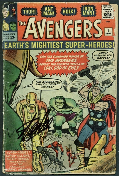 Stan Lee Signed Original 1963 "The Avengers" #1 Comic Book (PSA/DNA)