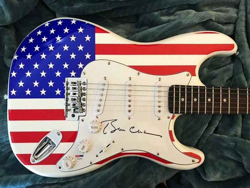 President Bill Clinton Signed American Flag Electric Guitar (PSA/DNA)