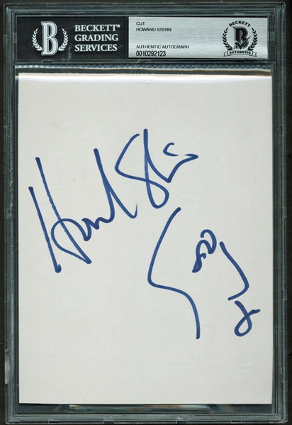 Howard Stern Hand Drawn & Signed Self Portrait Sketch (Beckett/BAS Encapsulated)