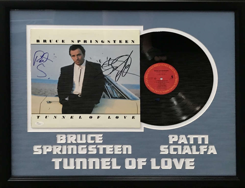 Impressive Bruce Springsteen & Patti Scialfa Dual-Signed "Tunnel of Love" Album in Framed Display (JSA)
