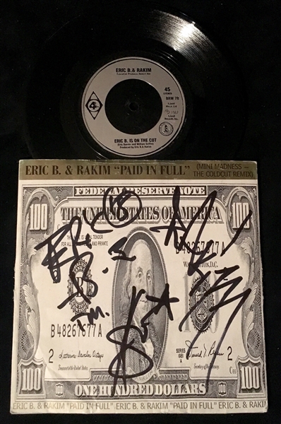 Eric B & Rakim RARE Signed "Paid in Full" 7-Inch Single Album (BAS/Beckett Guaranteed)