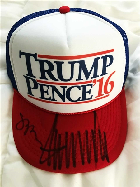 President Donald Trump & Vice President Mike Pence Dual Signed 2016 Campaign Hat (Beckett/BAS Guaranteed)