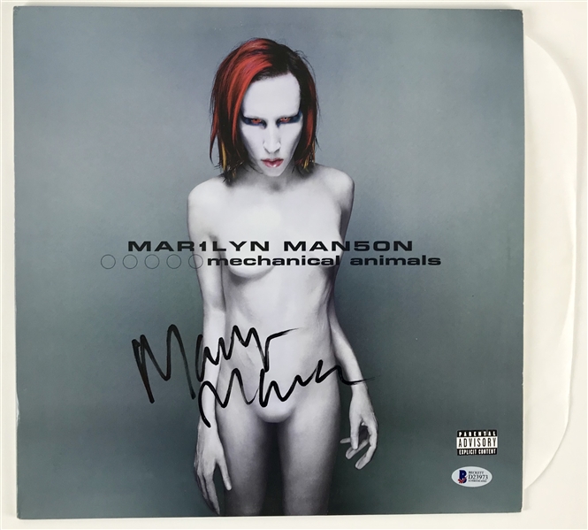 Marilyn Manson Ultra Rare Signed "Mechanical Animals" Record Album (Beckett/BAS)