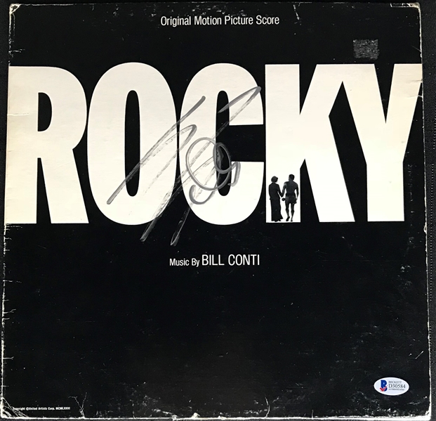 Sylvester Stallone Signed "Rocky" Soundtrack (Beckett/BAS)