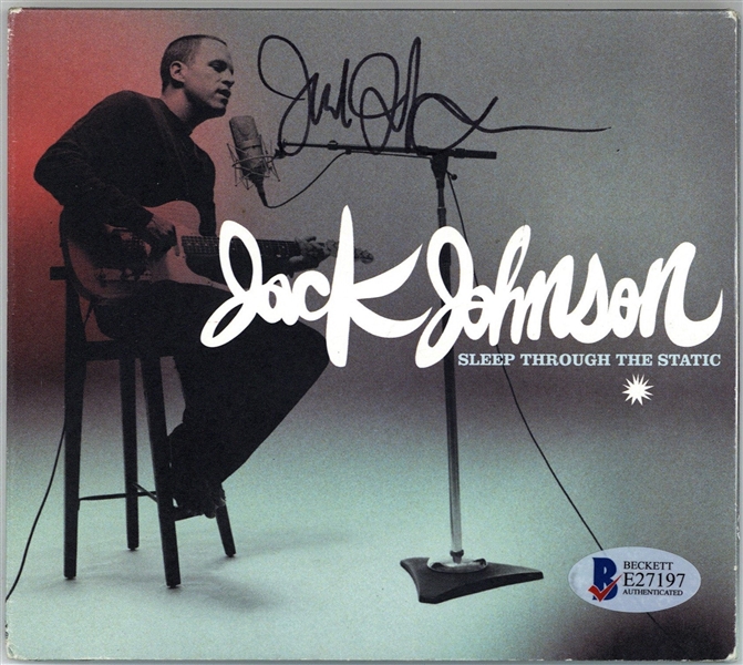 Jack Johnson Rare Signed "Sleep Through The Static" CD (Beckett/BAS)