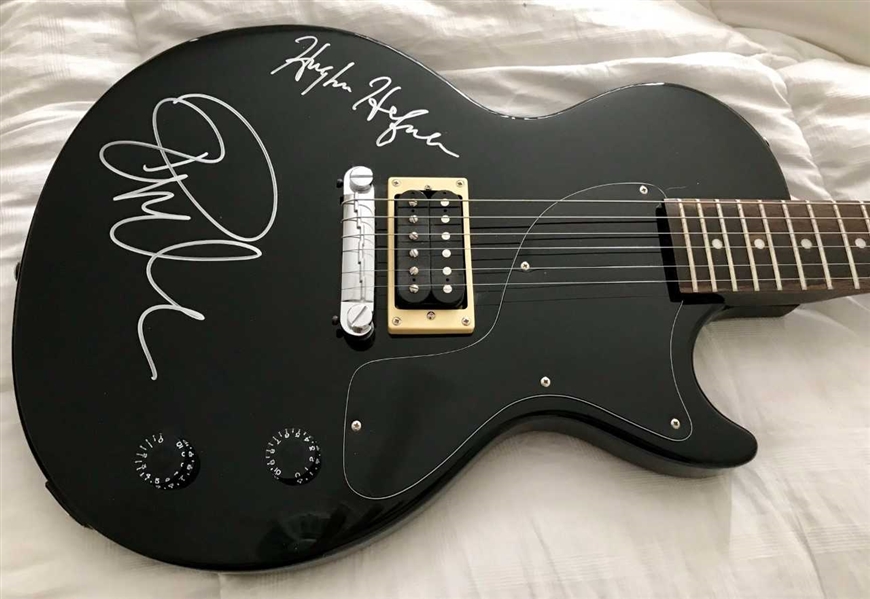 Playboy: Pamela Anderson & Hugh Hefner Rare Signed Gibson Epiphone Jr. Guitar (BAS/Beckett Guaranteed)