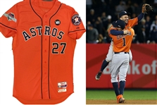 2015 Jose Altuve Postseason Game Worn Houston Astros Jersey (MLB Authentication)