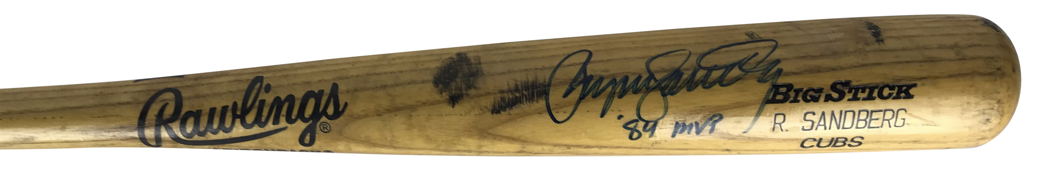 Ryne Sandberg Signed & Game Used 1991 256B Baseball Bat PSA/DNA GU 8.5!