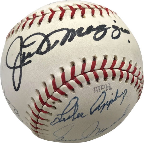 MLB Greats Multi-Signed Baseball w/ DiMaggio, Wynn, Ford & Others (Beckett/BAS)