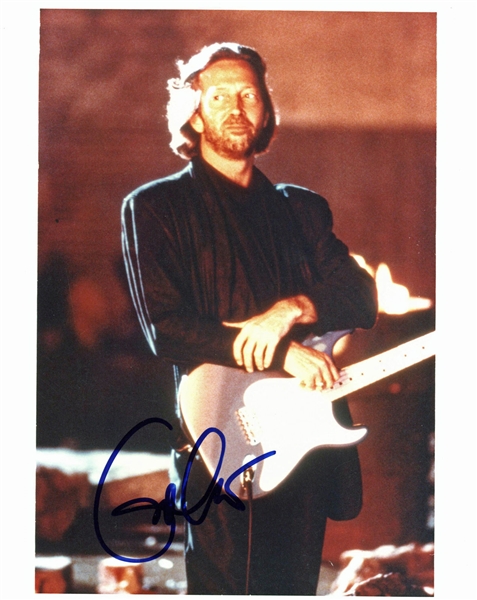 Eric Clapton Near-Mint Signed 8" x 10" Color On-Stage Photograph (JSA)