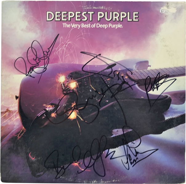 Deep Purple Group Signed "The Very Best of" Album w/ 6 Signatures! (Beckett/BAS Guaranteed)
