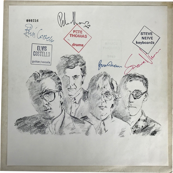 Elvis Costello and the Attractions Group Signed "Almost Blue"Album w/ 4 Signatures! (Real/Epperson)