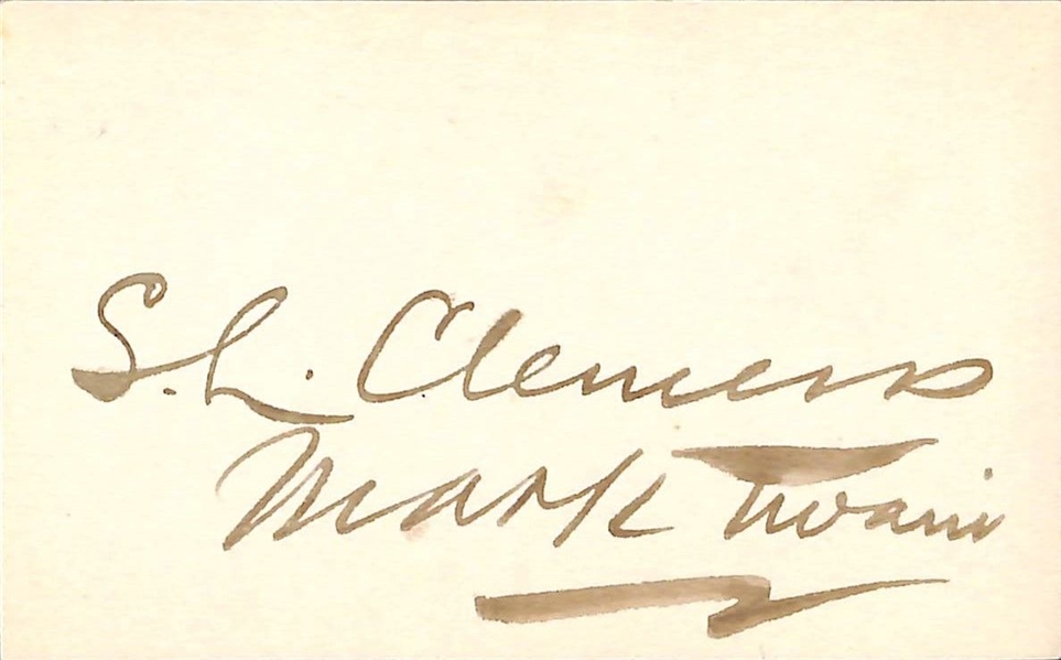 Mark Twain Rare "Double" Signed Album Page w/ "S.L. Clemens, Mark Twain" Signature! (JSA)