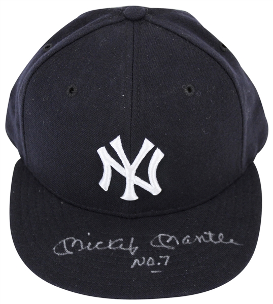 Mickey Mantle Signed Fitted New Era NY Yankees Baseball Cap (Beckett/BAS)
