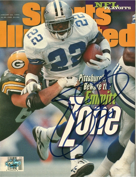 Running Back Legends Lot of Two (2) Signed Sports Illustrated Magazines w/ Smith & Allen (PSA/DNA)