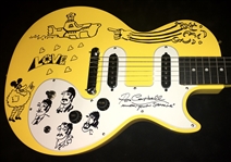 Yellow Submarine: Artist Ron Campbell Ultra-Rare Signed & Hand-Drawn Epiphone Guitar w/ Original Artwork (BAS/Beckett Guaranteed)