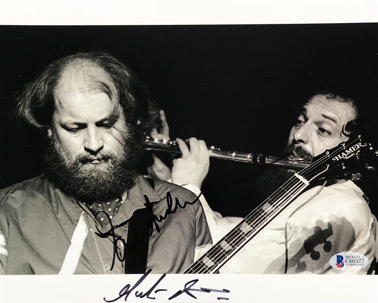 Jethro Tull: Ian Anderson & Dual Signed 8" x 10" B&W Photo (Beckett/BAS)