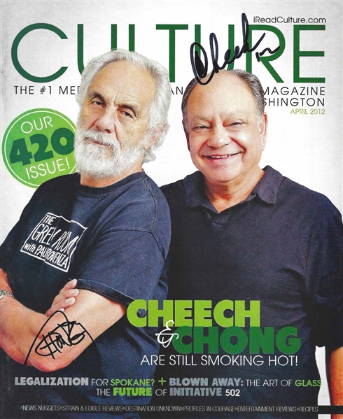 Cheech & Chong Dual Signed April 2012 Culture Magazine (Beckett/BAS Guaranteed)
