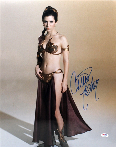 Star Wars: Carrie Fisher Near-Mint Signed 16" x 20" Photograph (PSA/DNA)