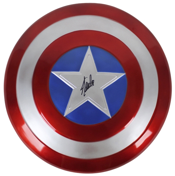 Stan Lee Signed "Captain America" Shield (PSA/DNA)