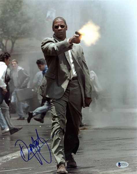Denzel Washington Signed 11" x 14" Photograph from "Man on Fire" (BAS/Beckett)