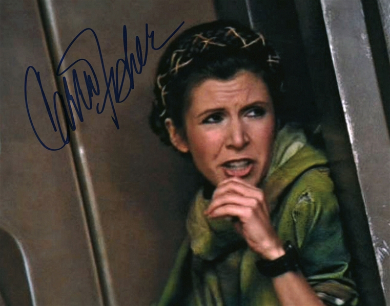 Star Wars: Carrie Fisher Signed 8" x 10" ROTJ Photograph (Beckett/BAS Guaranteed)