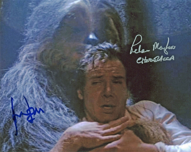 Star Wars: Harrison Ford and Peter Mayhew Dual Signed 8" x 10" Photograph (Beckett/BAS Guaranteed)