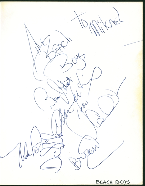The Beach Boys Vintage Group Signed 8" x 10" Album Page w/ Dennis Willson! (REAL/Epperson)