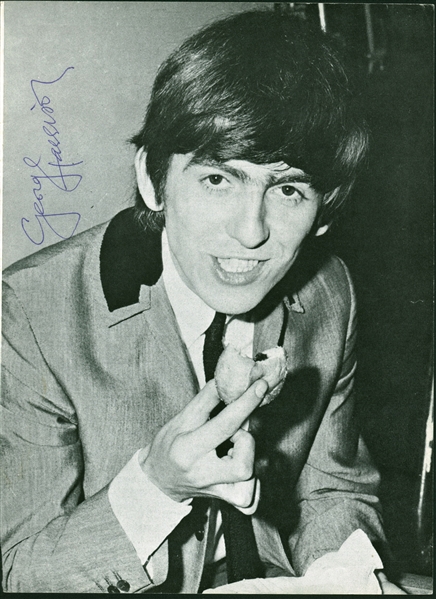The Beatles: George Harrison Vintage Signed 6" x 9" Magazine Photograph (REAL/Epperson)