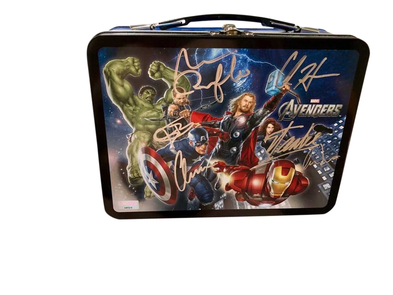 The Avengers Rare Cast Signed Lunchbox w/ 6 Signatures (BAS/Beckett Guaranteed)