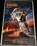 Back the Future 2 Multi-Signed 12" x 18" Movie Poster w/ Michael J. Fox, Christopher Lloyd and 6 More (Beckett/BAS Guaranteed)