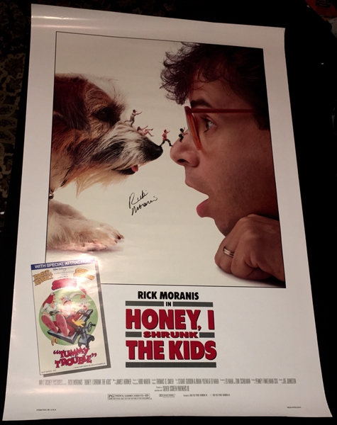 Rick Moranis RARE Signed 26" x 41" "Honey, I Shrunk the Kids" Movie Poster (Beckett/BAS Guaranteed)