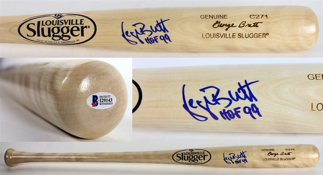 George Brett Signed Louisville Slugger Baseball Bat (BAS/Beckett)