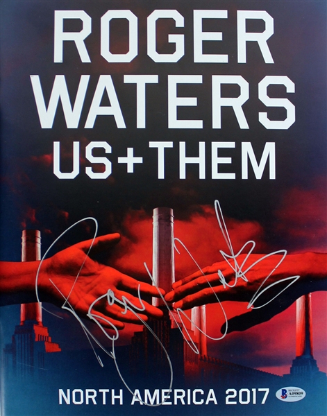 Roger Waters Signed 2017 Us + Them Tour Poster (BAS/Beckett)