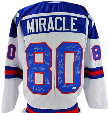 1980 U.S. Olympic Hockey Signed "Miracle" White Jersey w/ 19 Signatures (JSA)