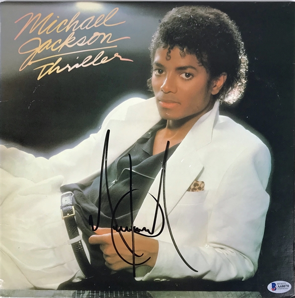 Michael Jackson Signed "Thriller" Album with Superb Signature - One Of The Best In The Hobby! (Beckett/BAS)