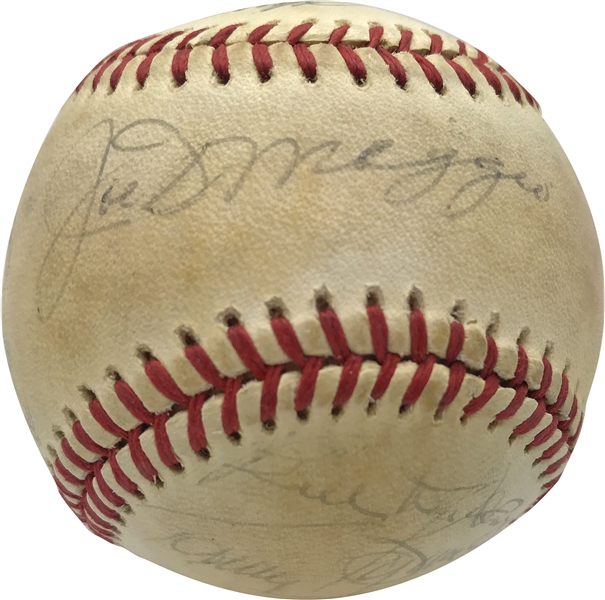 Yankees Legends Signed OAL Baseball w/ DiMaggio, Dickey, Mize & Others! (Beckett/BAS)